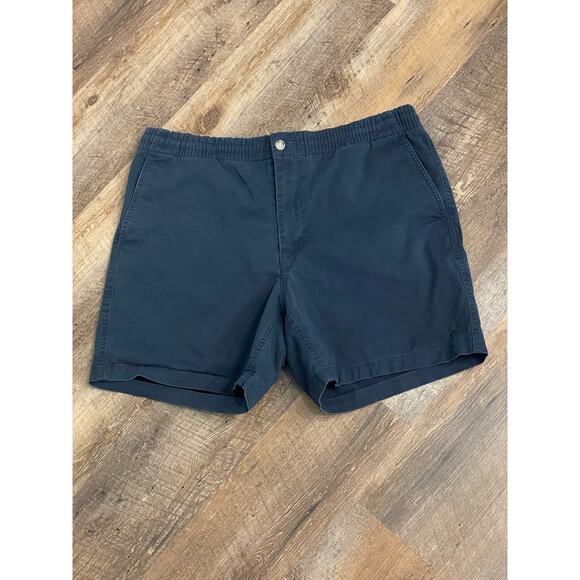 POLO Ralph Lauren Navy Chino Shorts LARGE stretch classic fit - Picture 1 of 9